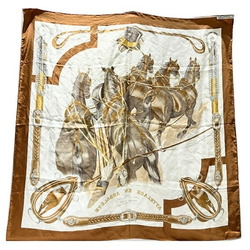 Hermes Carre90 ATTELAGE EN ARBALETE Horse-drawn bow-shaped connection Brand accessory Scarf Women's