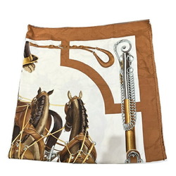 Hermes Carre90 ATTELAGE EN ARBALETE Horse-drawn bow-shaped connection Brand accessory Scarf Women's