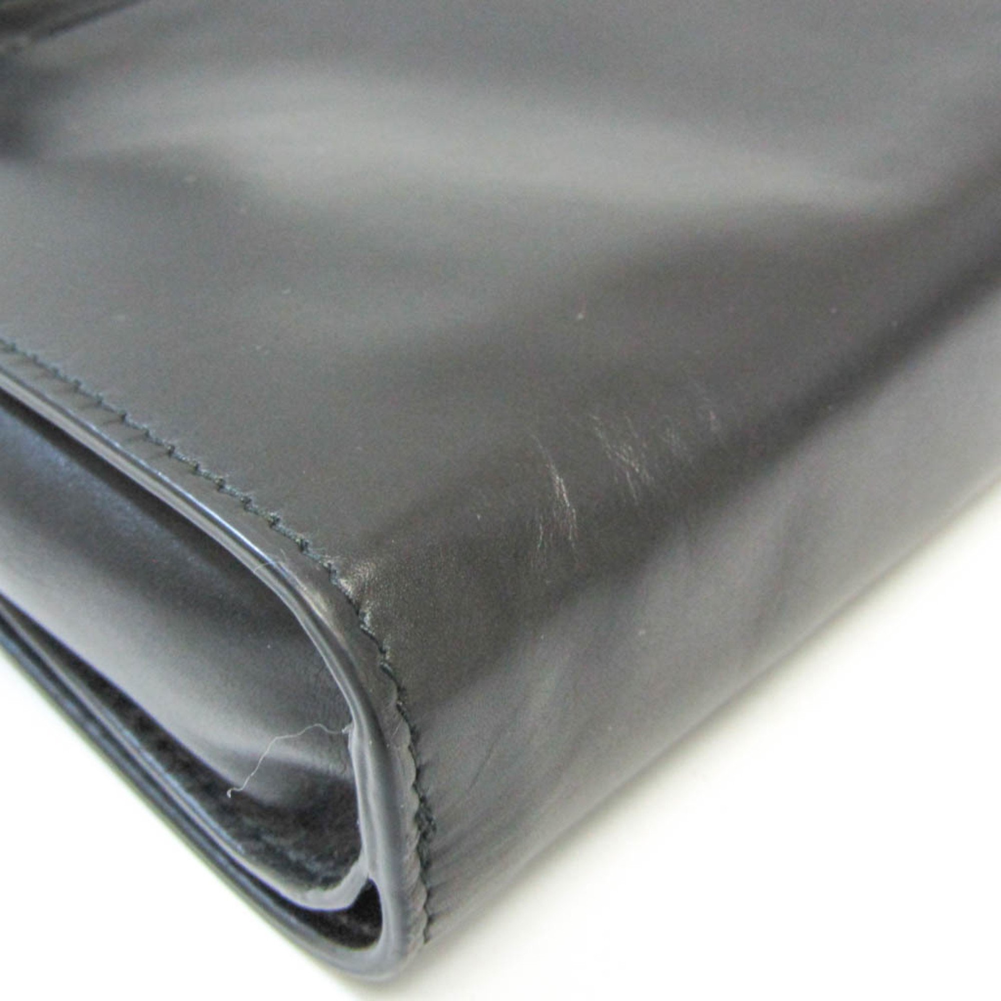 Bottega Veneta Intrecciato LEGGERRO 302652 Men's Leather Clutch Bag Black