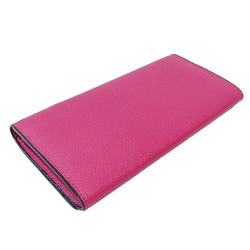 Valextra V9L18 Women's Leather Long Wallet (bi-fold) Pink