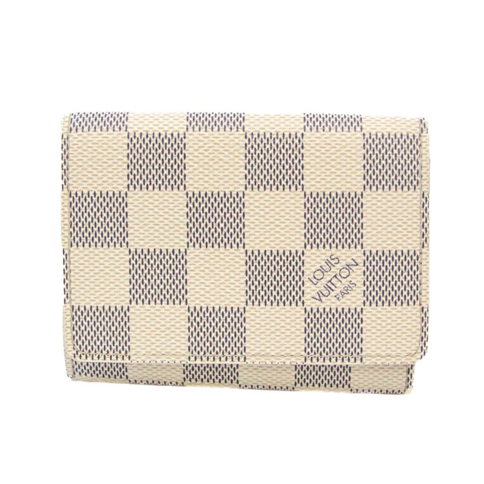 Louis Vuitton Damier Azur Damier Azur Business Card Case Damier Azur Enveloppe cartes de visite N61746