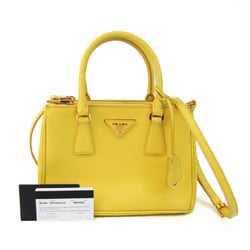 Prada BN2896 Women's Saffiano Lux Handbag,Shoulder Bag Yellow