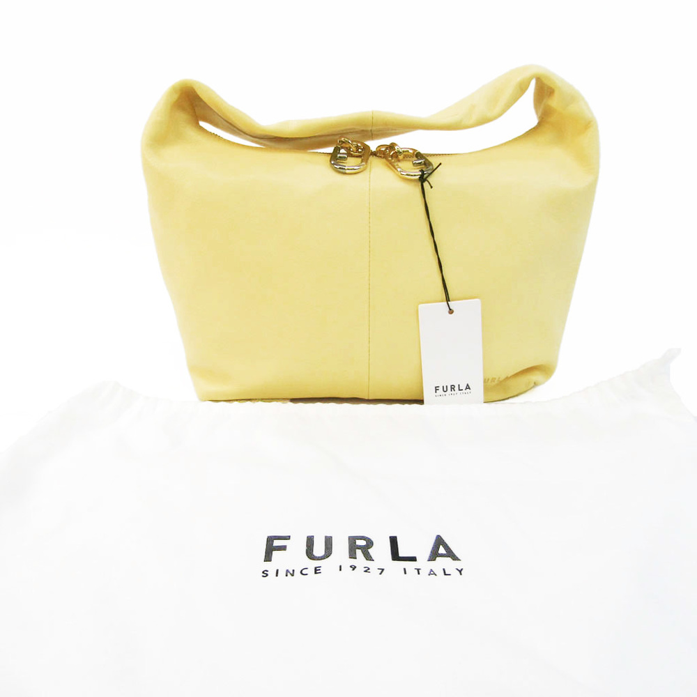 Furla GINGER S HOBO WB00514 BX0329 Women's Leather Handbag Yellow