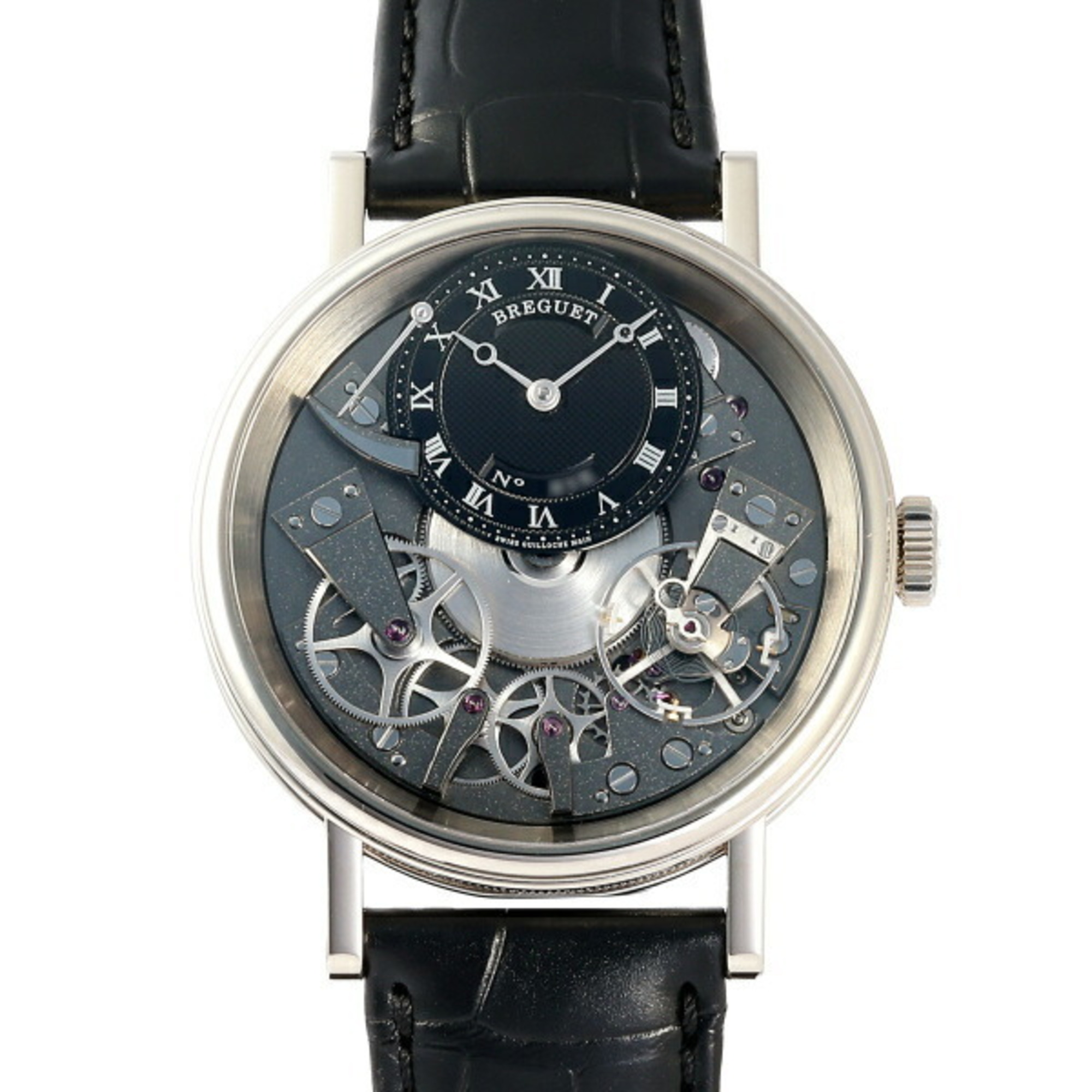 Breguet Classic Tradition 7057BB/G9/9W6 Black/Roman Dial Watch Men's