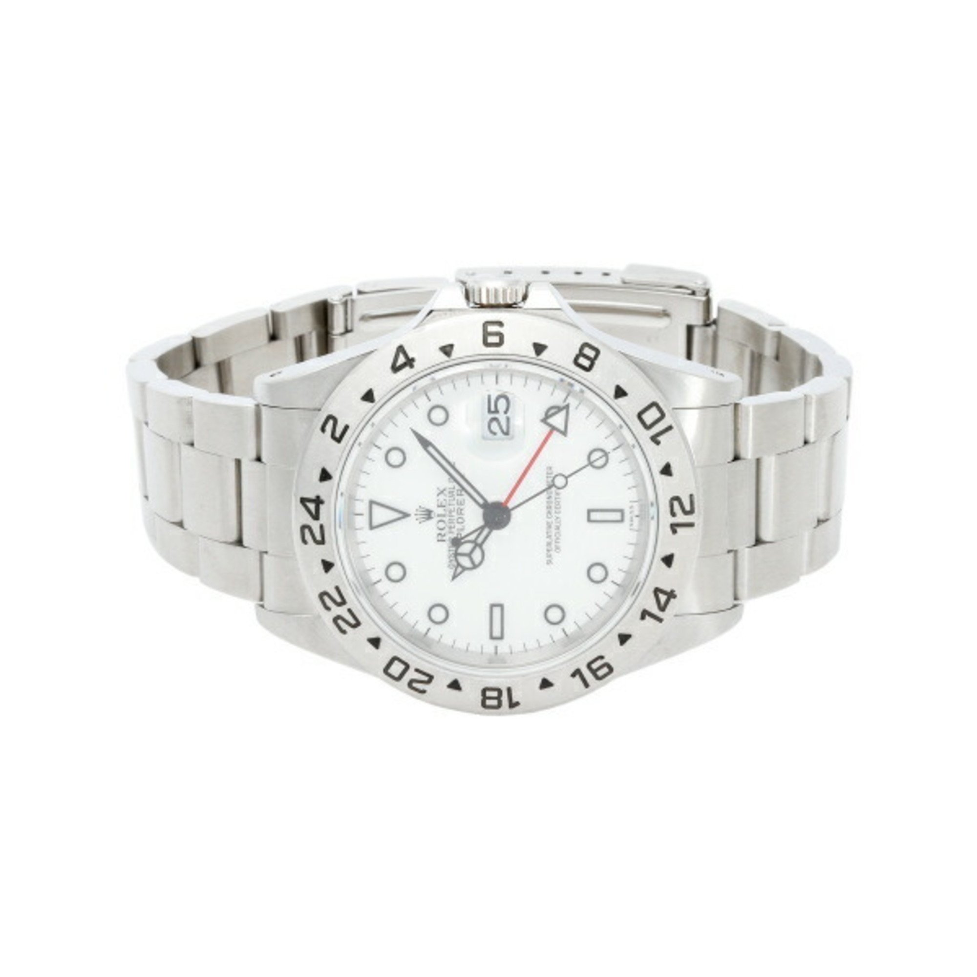 Rolex Explorer II 16570 White Dial Watch Men's