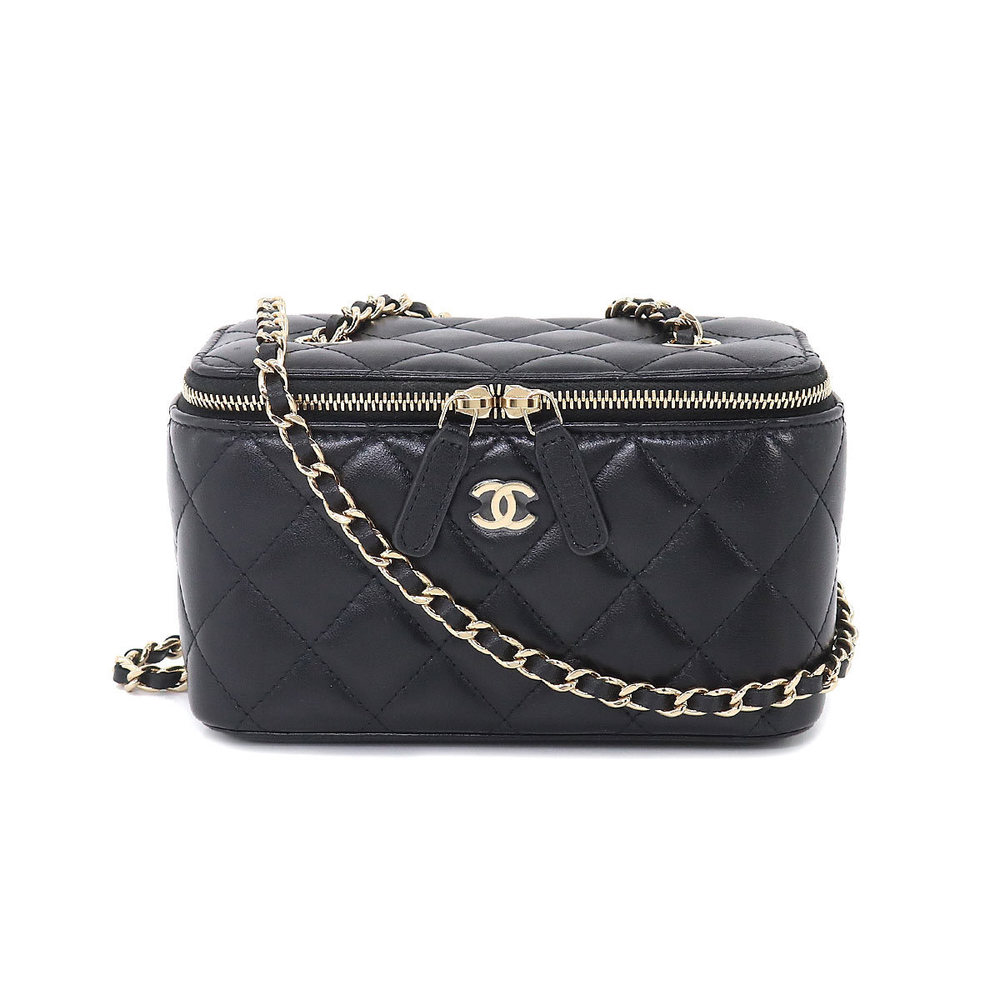 Chanel Pink Quilted Caviar Leather Mini Vanity Case with Chain Bag -  Yoogi's Closet