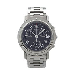 Hermes Clipper Chronograph CL1.910 Men's Watch Date Black Dial Quartz