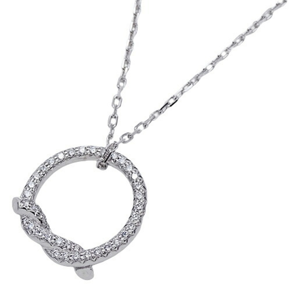 Cartier Necklace Women s 750WG Diamond Entrelace White Gold