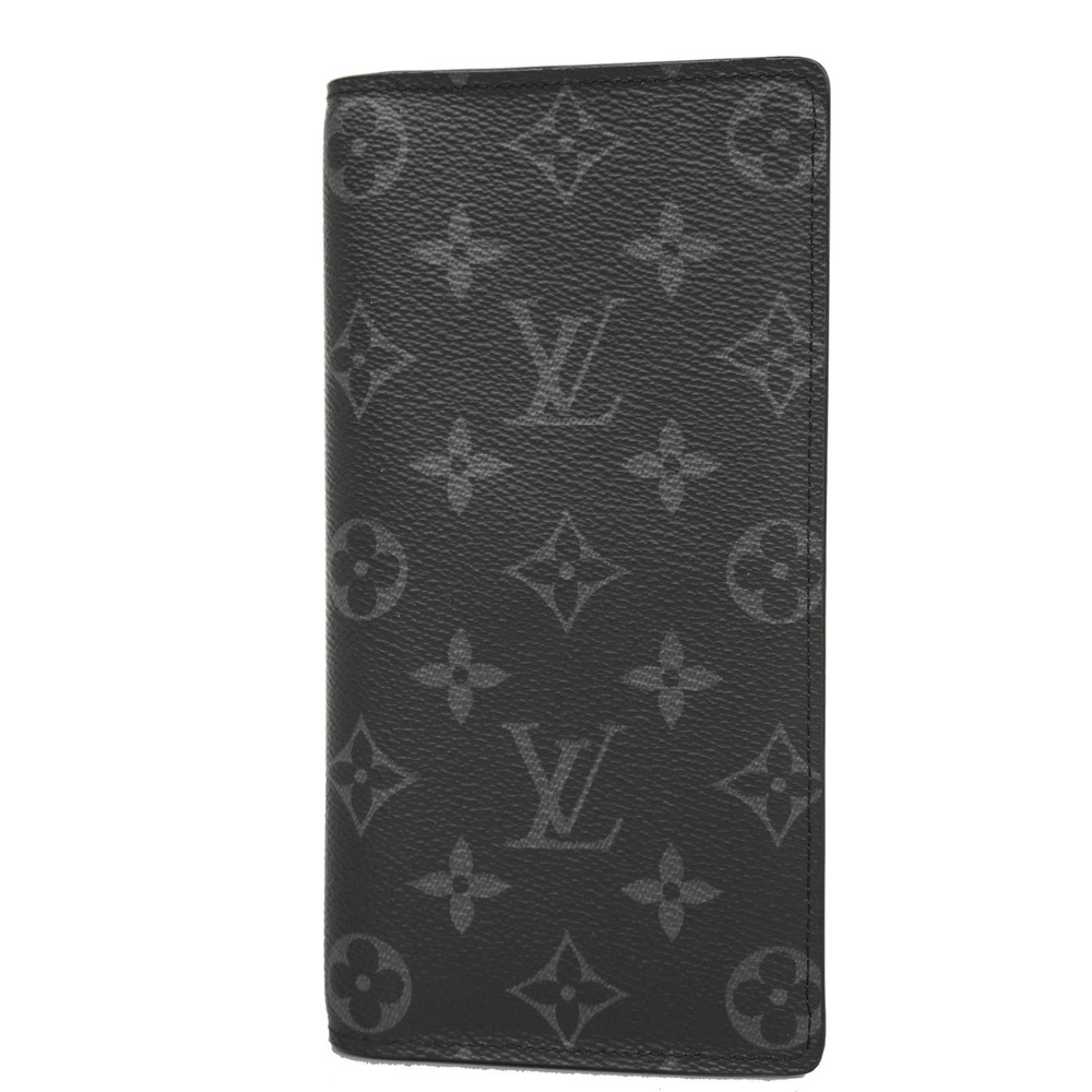 Auth Louis Vuitton Monogram Eclipse Portofeuil Brother M61697