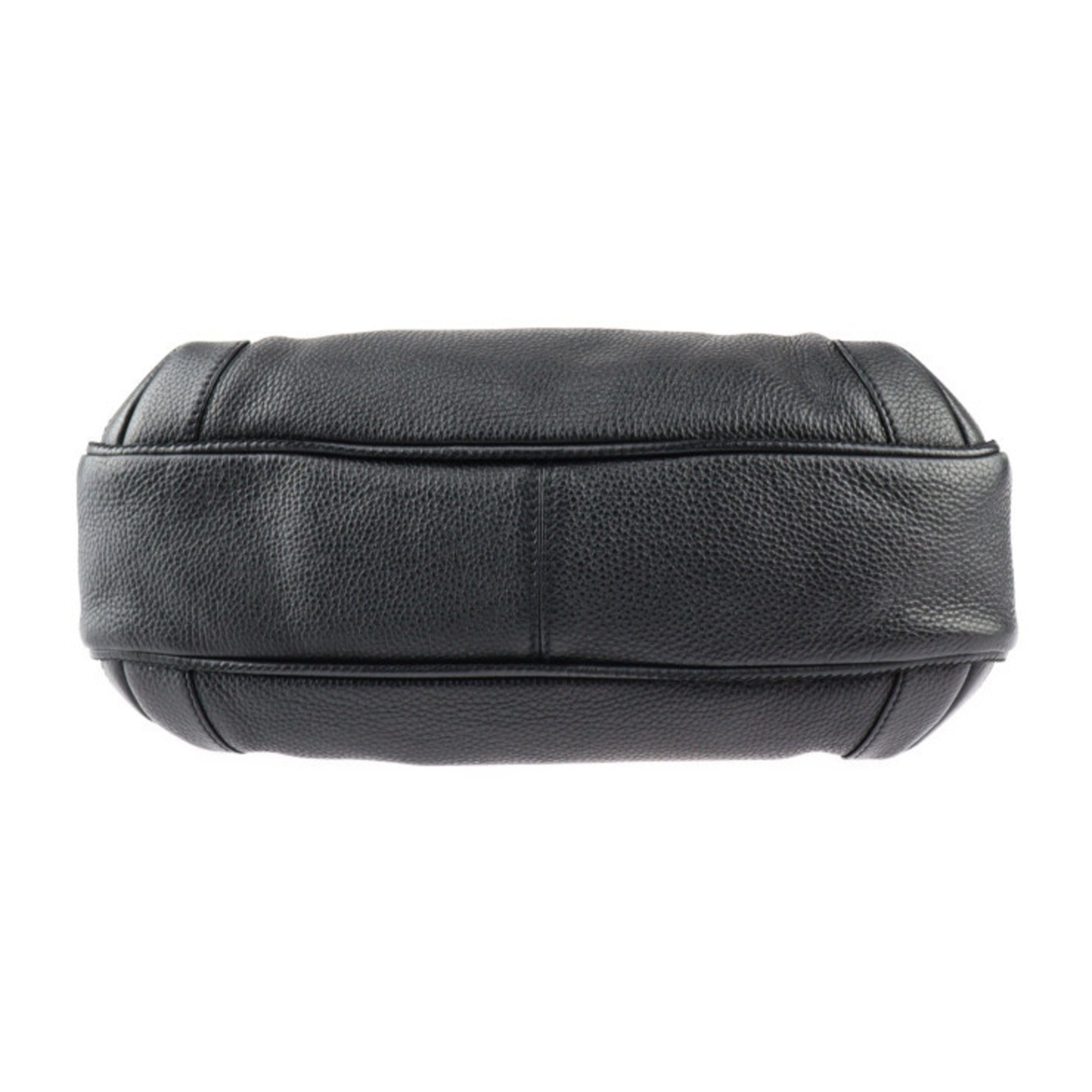 CHANEL Handbag Leather Black Silver Hardware Shoulder Tote Bag Side Zipper Cube Tassel Fringe Coco Mark Logo