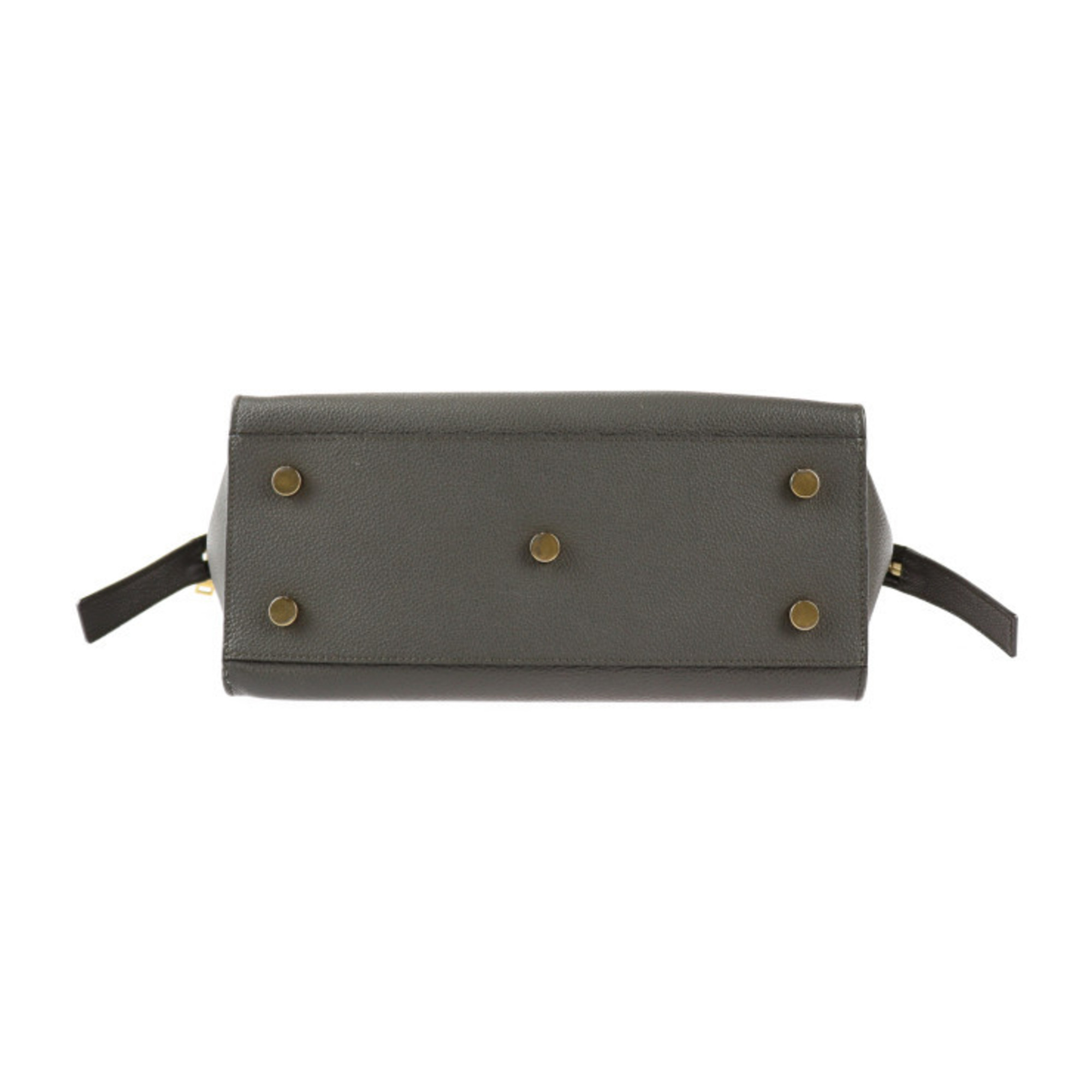 SAINT LAURENT Saint Laurent Handbag 635346 Grain Leather Gray Gold Hardware 2WAY Shoulder Bag