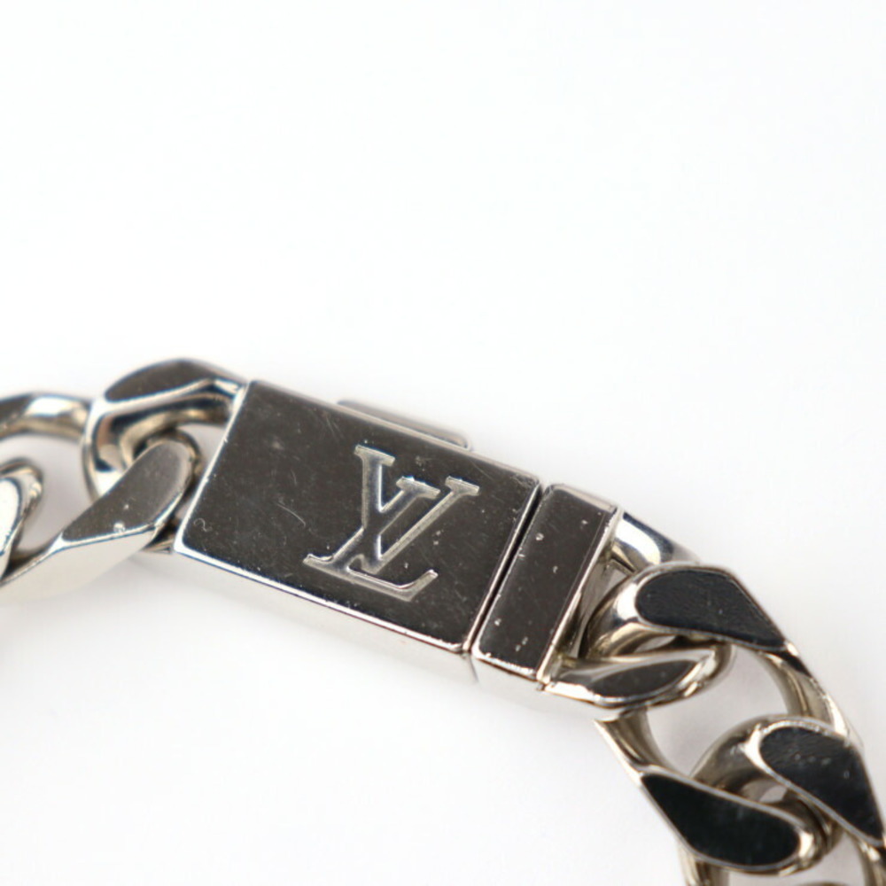 Louis Vuitton Chain Bracelet Mens M00270 Monogram Metal Silver