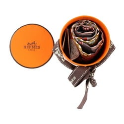 HERMES FANTAISIE D’ETRIERS Armor Illusion Twilly Scarf 063921S 35 Silk ANTHRACITE CORAIL Ribbon Fall/Winter 2022