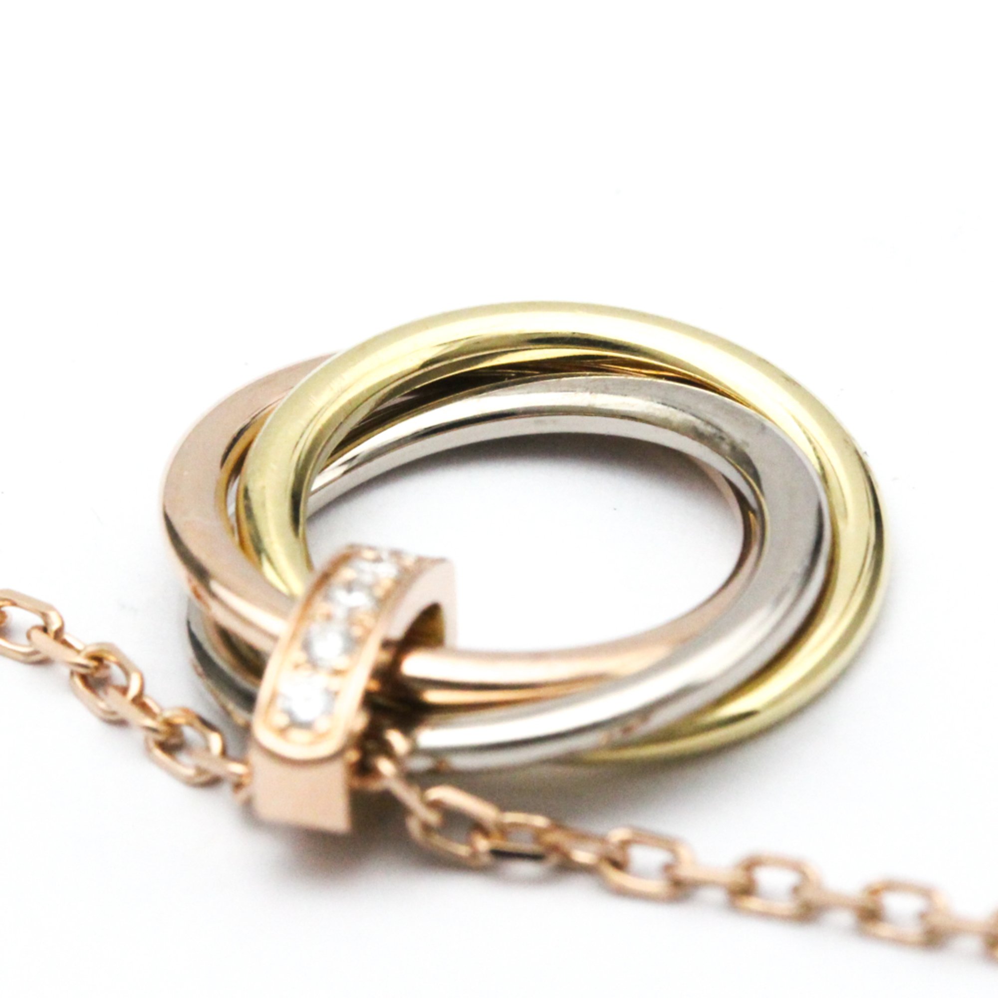 Cartier Trinity De Cartier Pink Gold (18K),White Gold (18K),Yellow Gold (18K) Diamond Men,Women Fashion Pendant Necklace