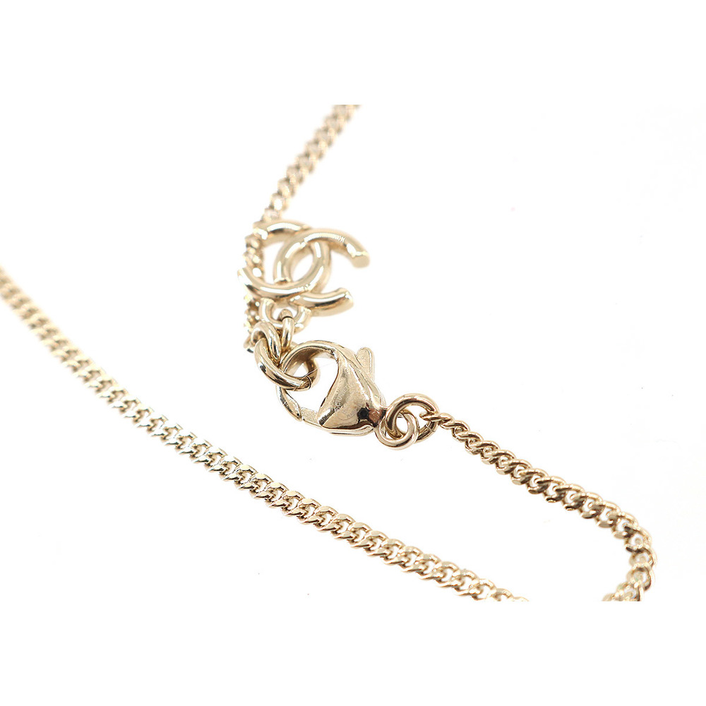 Chanel CHANEL Back Motif Pendant Necklace Metal/Resin Light Gold/Black  42/59cm B23C Cocomark Matrasse Bag Costume Jewelry | eLADY Globazone