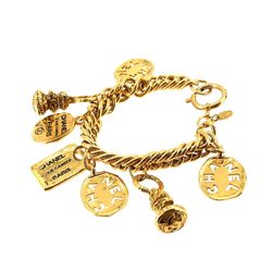 CHANEL 31 RUE CAMBON Charm Chain Bracelet Gold Vintage Accessories