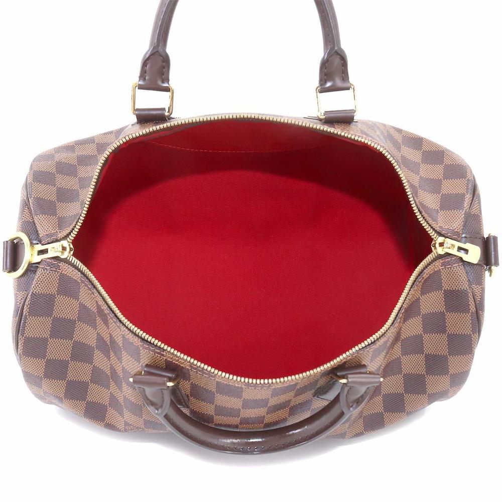 Auth Louis Vuitton Speedy Bandouliere 35 Damier Ebene N41182 No