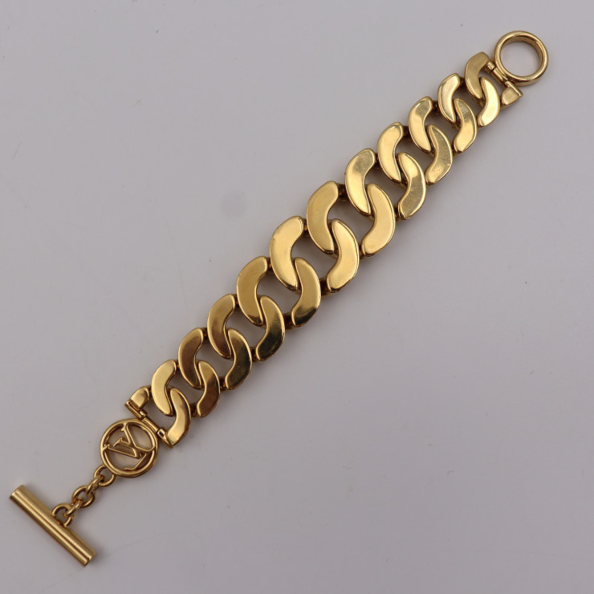 LOUIS VUITTON Louis Vuitton Bracelet 2D M00377 Metal Gold Monogram