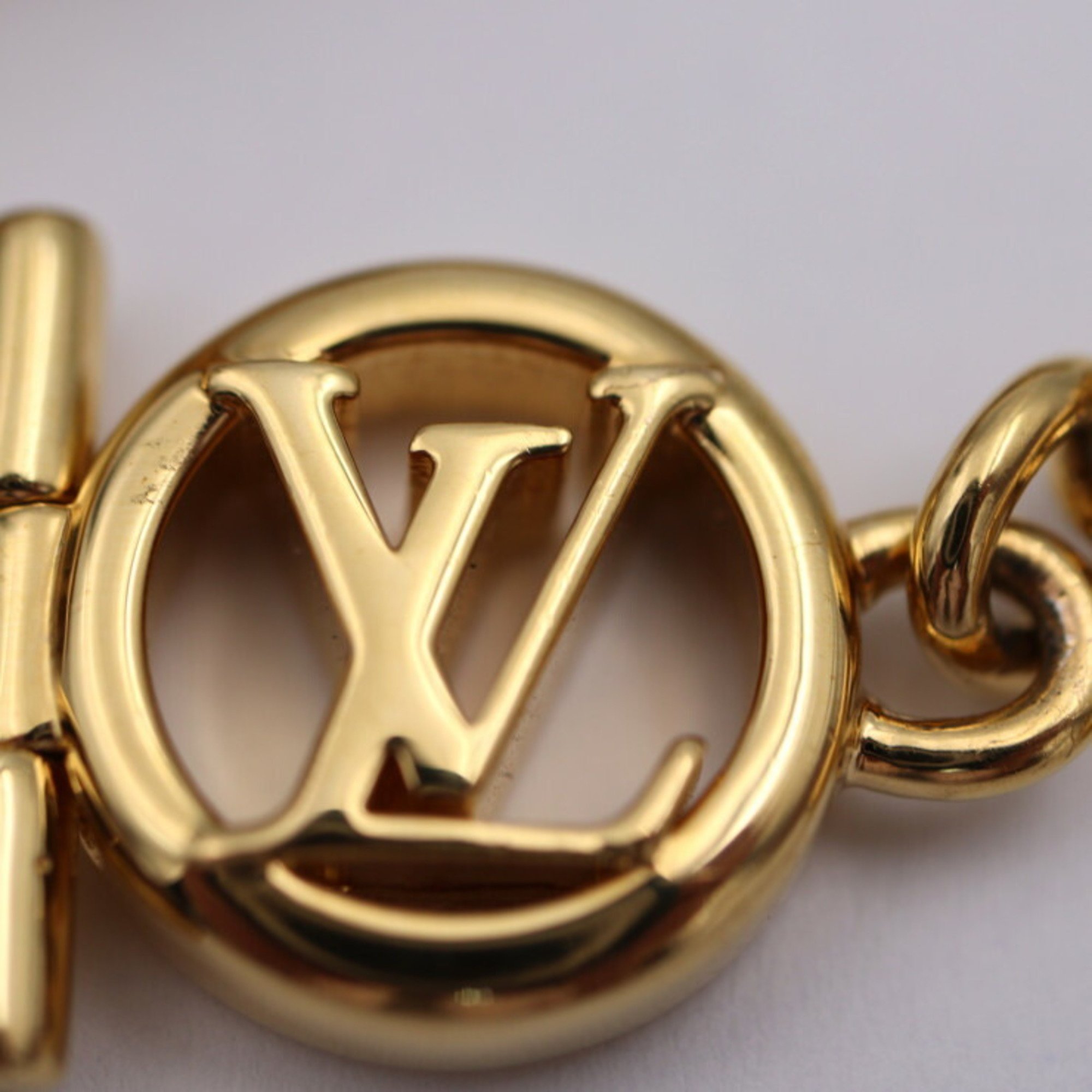 LOUIS VUITTON Louis Vuitton Bracelet 2D M00377 Metal Gold Monogram