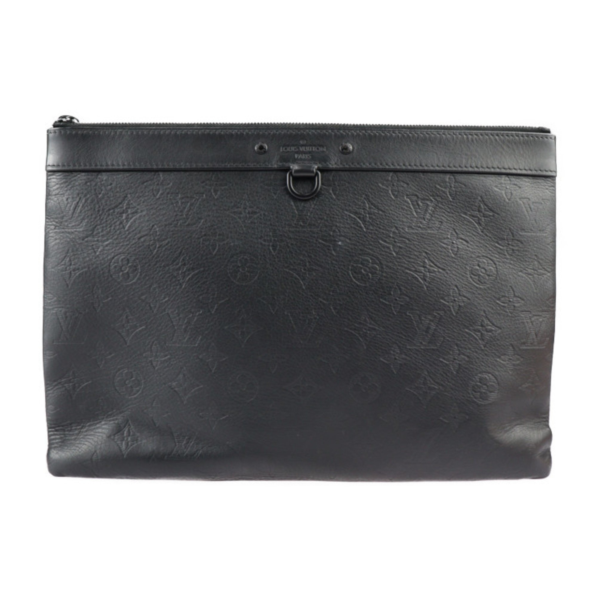 LOUIS VUITTON Louis Vuitton Pochette Discovery Second Bag M62903 Monogram Shadow Black Clutch Pouch