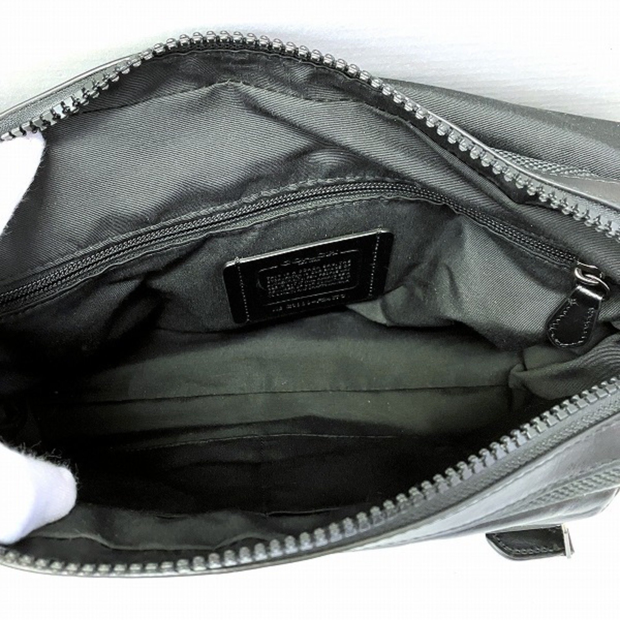 Coach COACH F24673 Perforated Leather Mixed Material Terrain Bike Bag Shoulder Men's