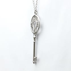 Tiffany Atlas Key Necklace White Gold (18K) Diamond Men,Women Fashion Pendant Necklace (Silver)
