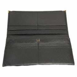 Dunhill Black Leather Wallet Bifold Long Men's