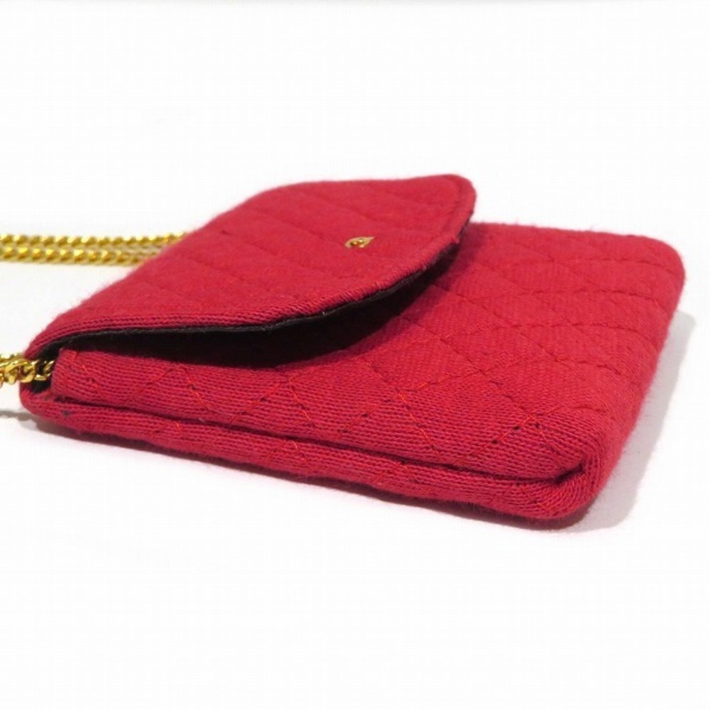 CHANEL Matelasse Mini Pochette Pouch Gold Hardware Bag Shoulder