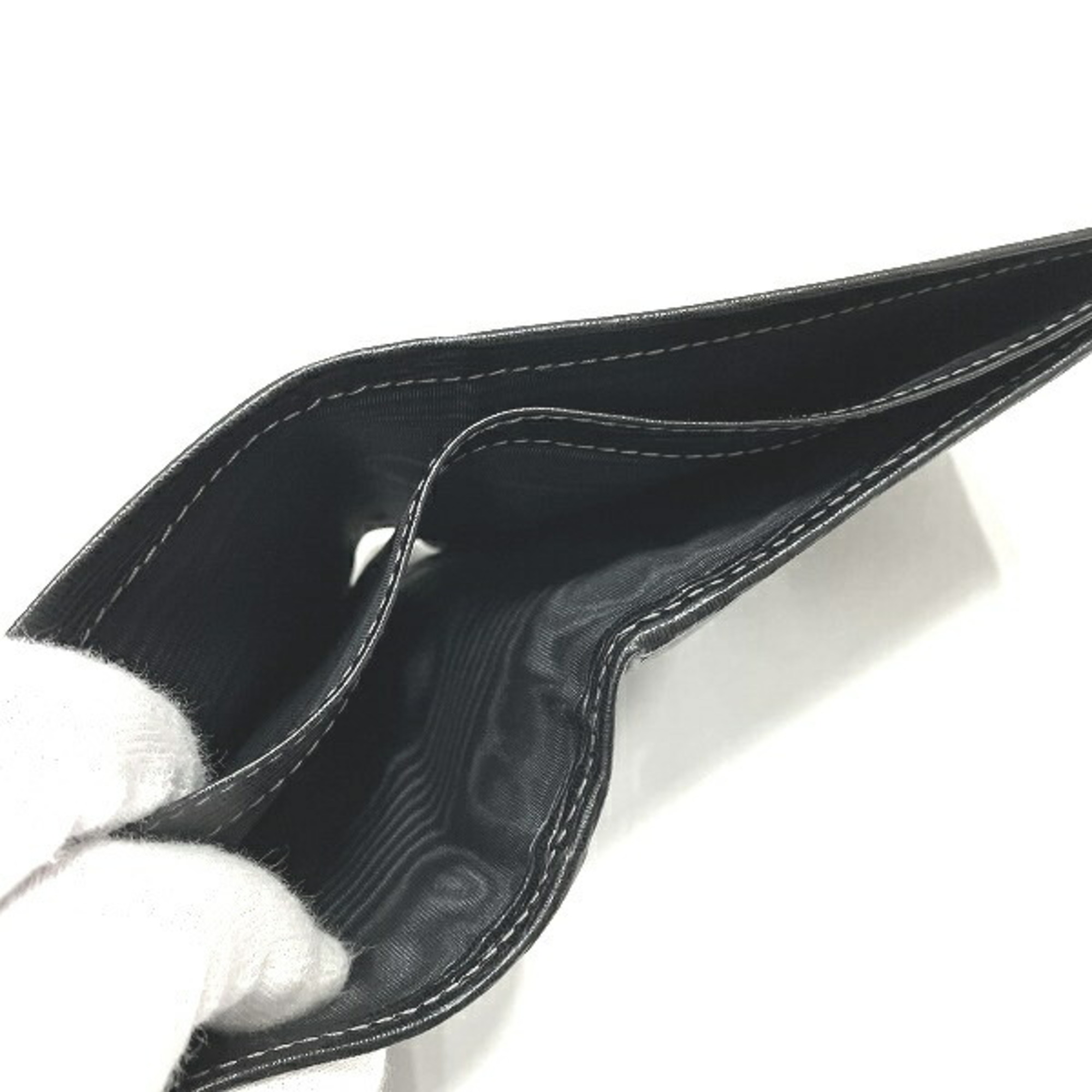 Salvatore Ferragamo Ferragamo 7070 Leather Black Wallet Bifold Unisex