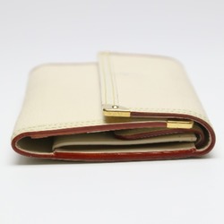 LOUIS VUITTON Trifold Long Wallet Suhari Porte Tresor International Bron M91839 Louis Vuitton White LV