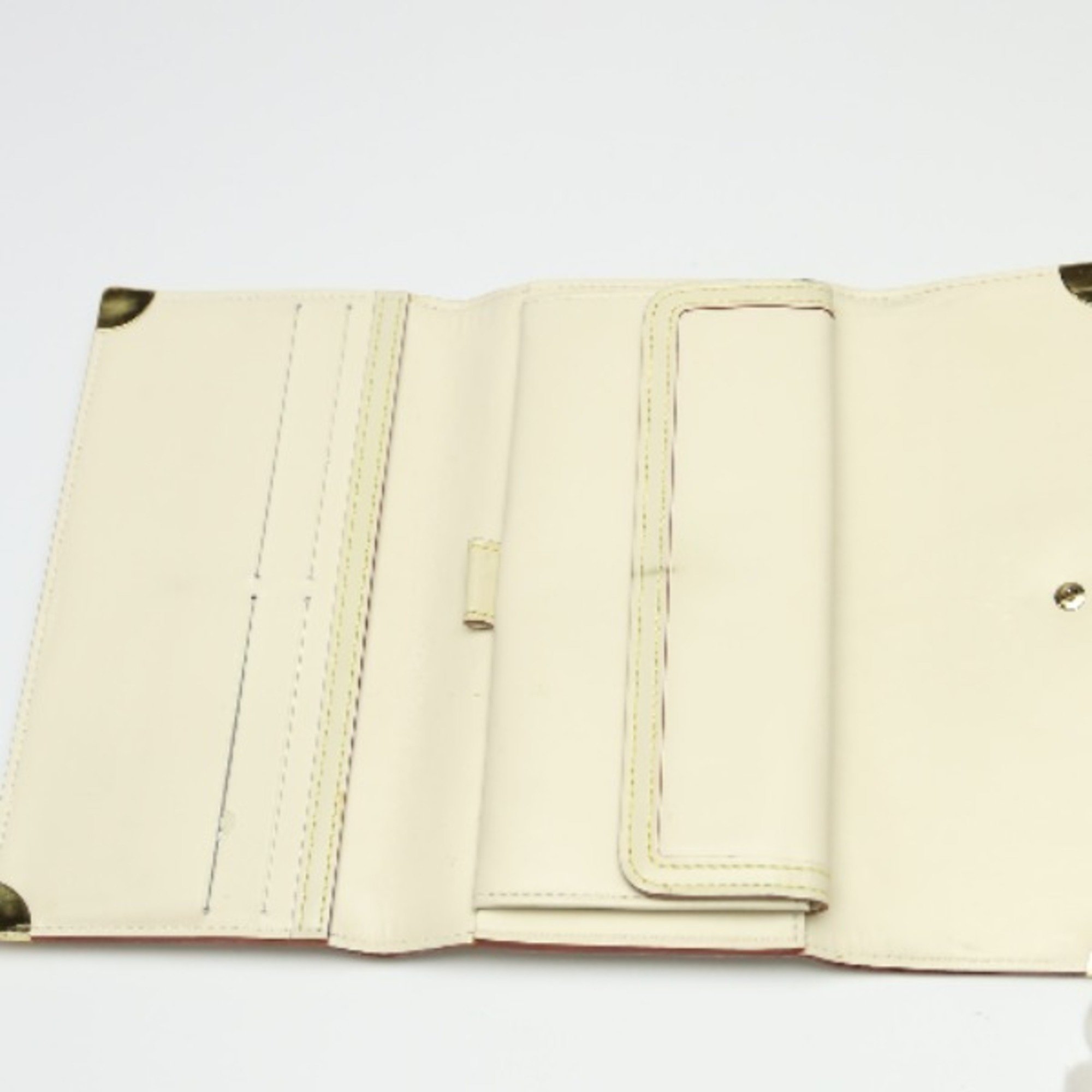 LOUIS VUITTON Trifold Long Wallet Suhari Porte Tresor International Bron M91839 Louis Vuitton White LV