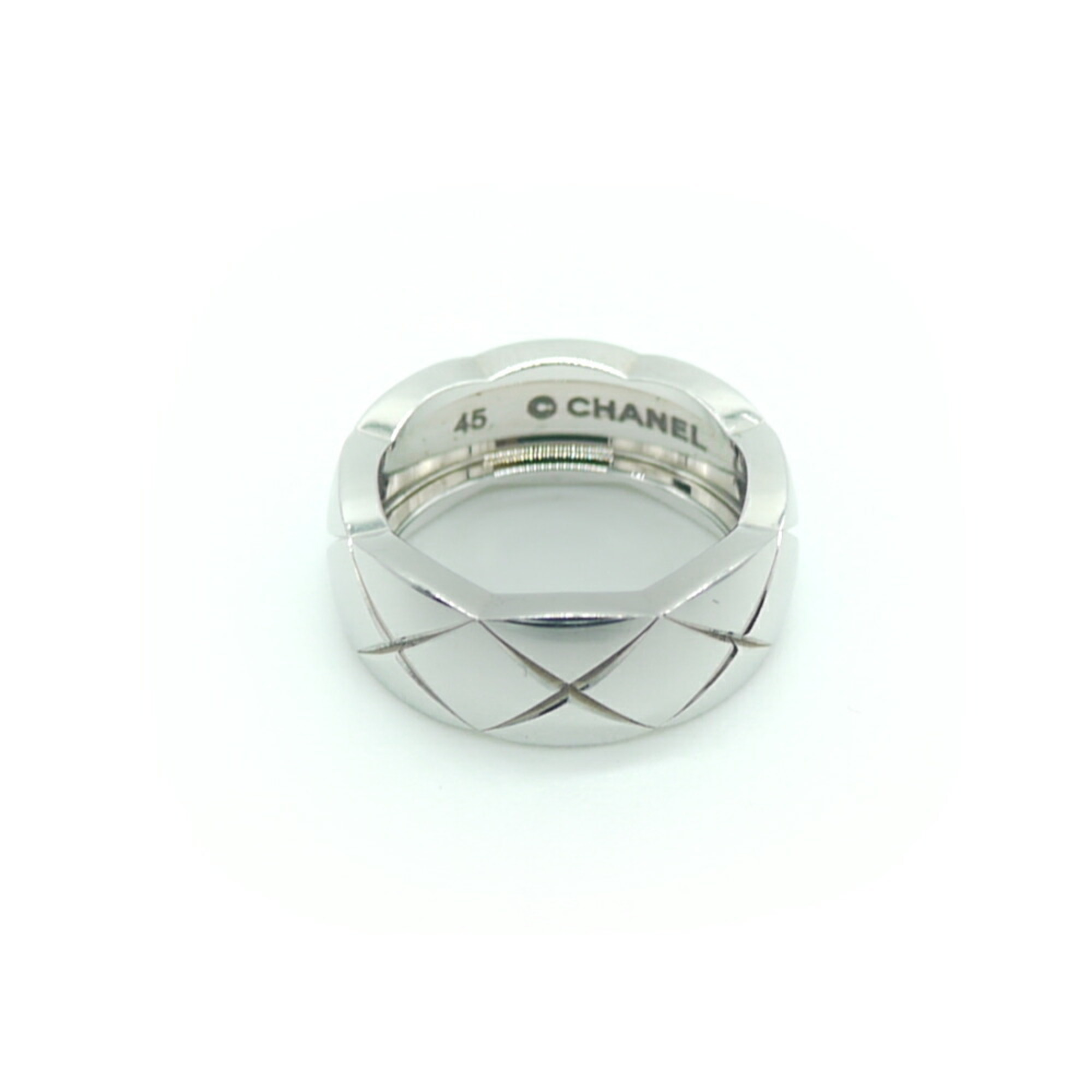 CHANEL Coco Crush Ring Medium 18K White Gold 45 CF9342 No. 5