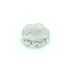 CHANEL Silver 925 Camellia Ring No. 9