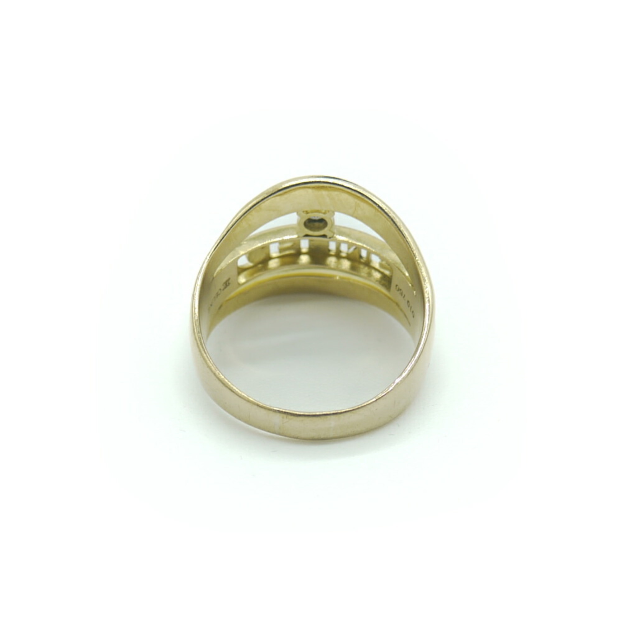 CELINE K18 Diamond Design Ring 18K Gold No. 16