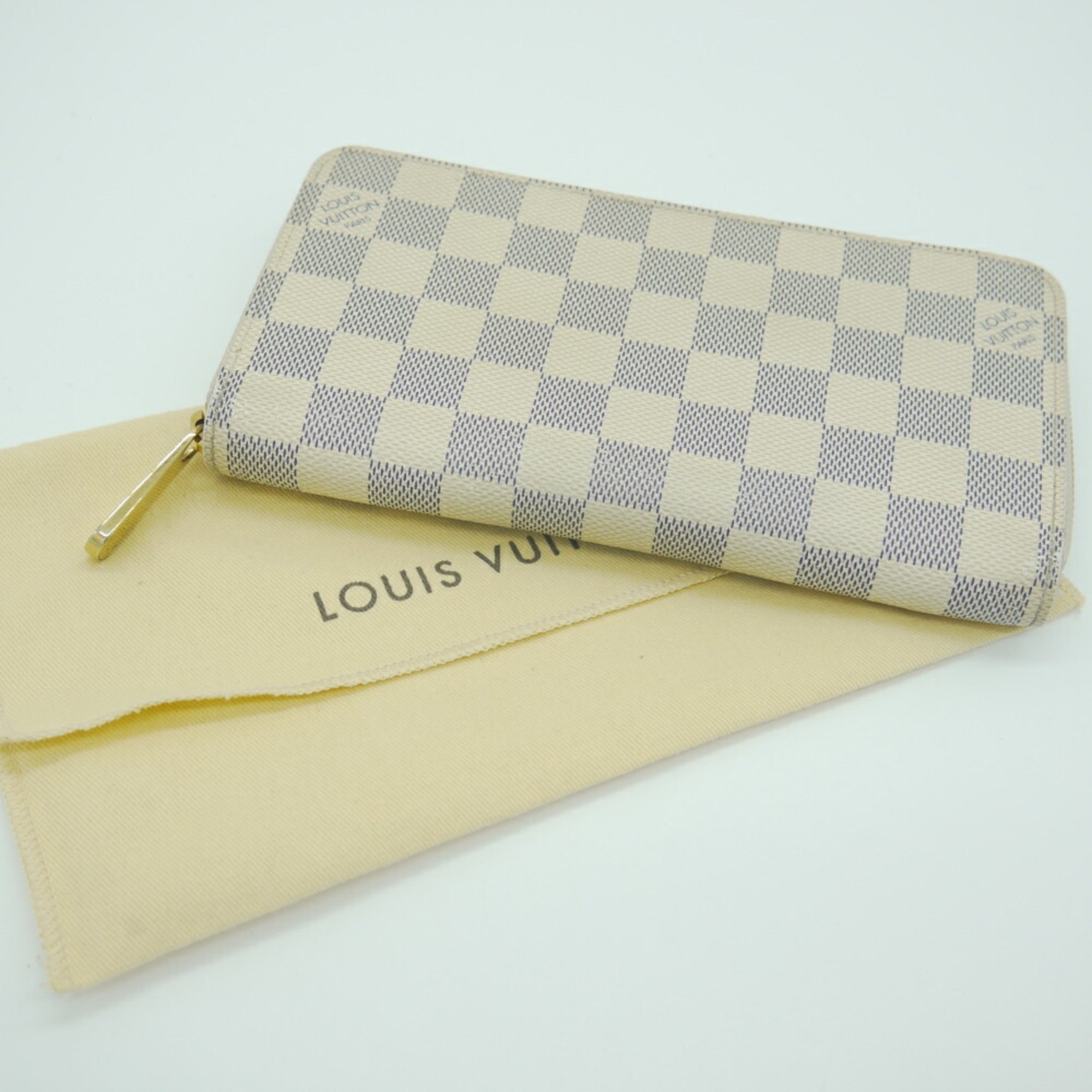 LOUIS VUITTON Louis Vuitton Long Wallet N60019 Damier Azur Zippy