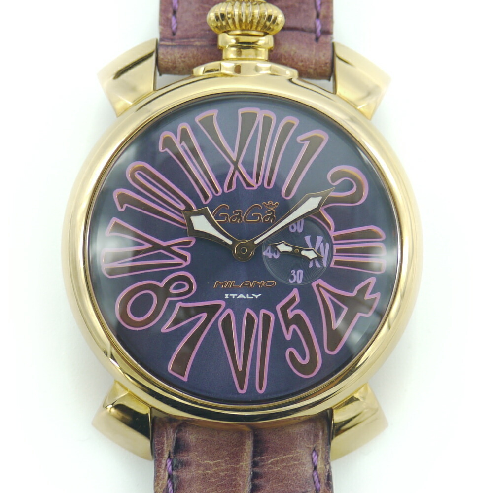 GaGa MILANO Manuale 46mm Quartz Purple Dial | eLADY Globazone