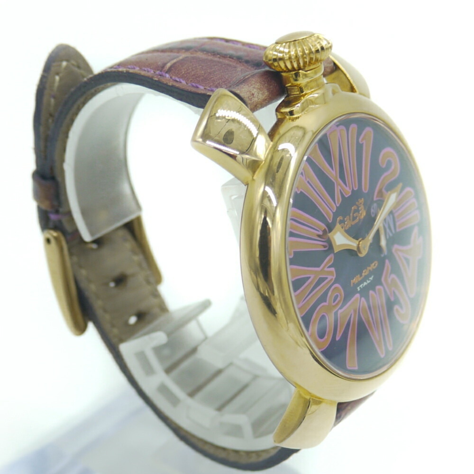 GaGa MILANO Manuale 46mm Quartz Purple Dial