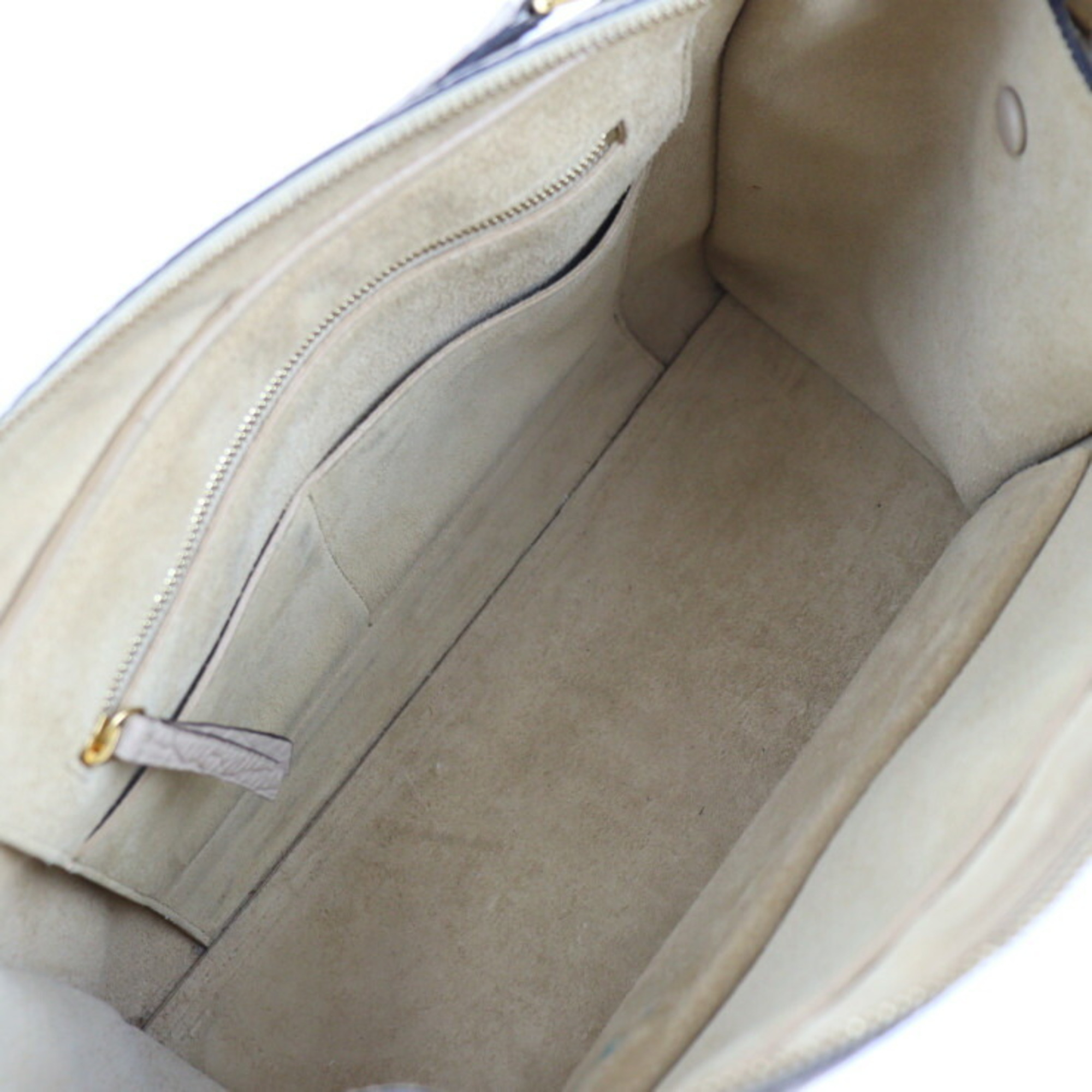 CELINE Celine Small Ring Bag Handbag 176203 Leather Beige Gold Hardware