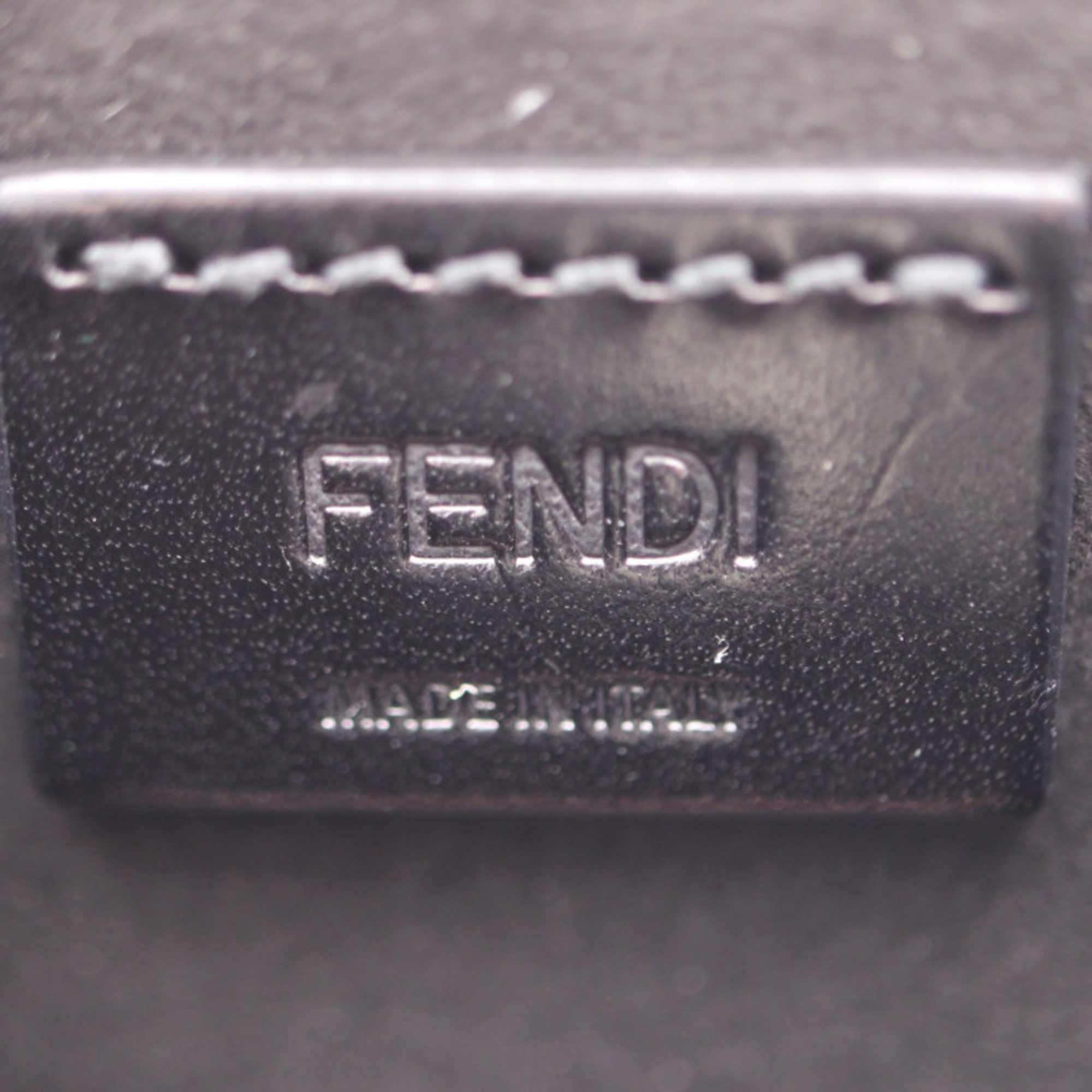 FENDI MINIBOX CHARM Mini Box Keychain 7AR917 Leather Rose Gold Hardware Bag Charm Key Ring