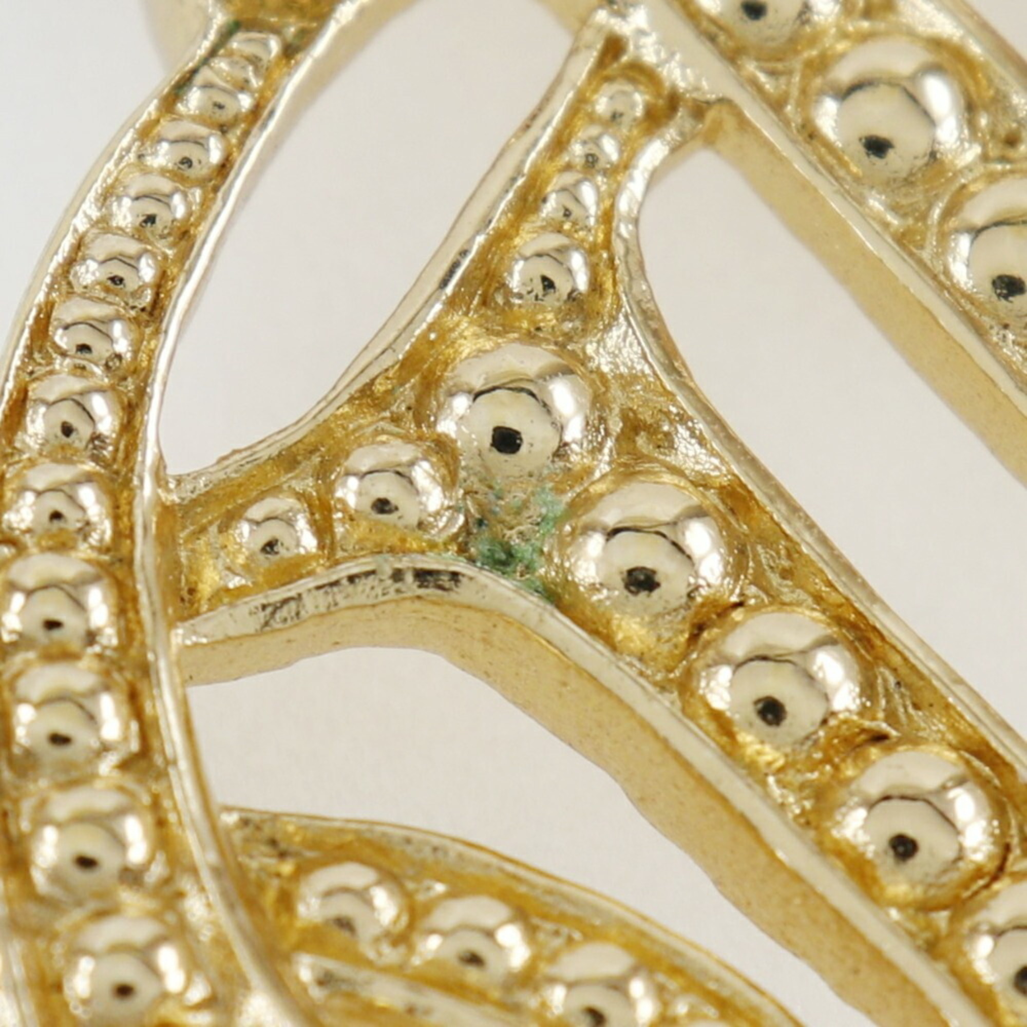 Christian Dior Dior Emblem Logo Necklace Vintage Gold Plated Women's