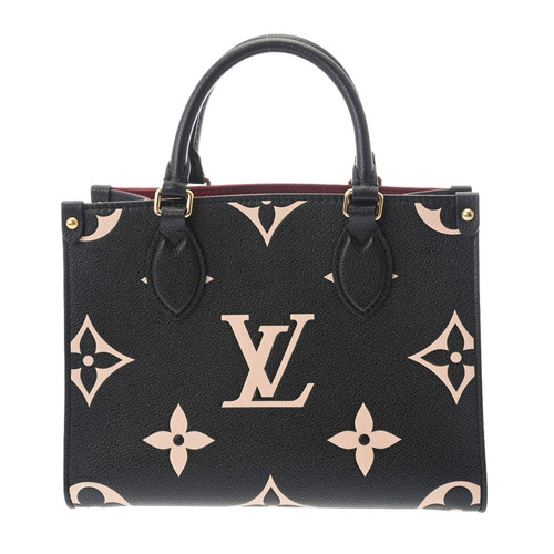 Louis Vuitton On The Go PM Monogram Empreinte Leather Handbag M45659  Black/Beige - Ideal Luxury