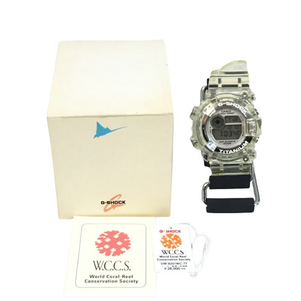 Casio G-SHOCK CASIO watch DW-8201WC-7T Frogman FROGMAN WCCS World Coral  Reef Conservation Association Official Model Triple Manta Ray Digital  Quartz