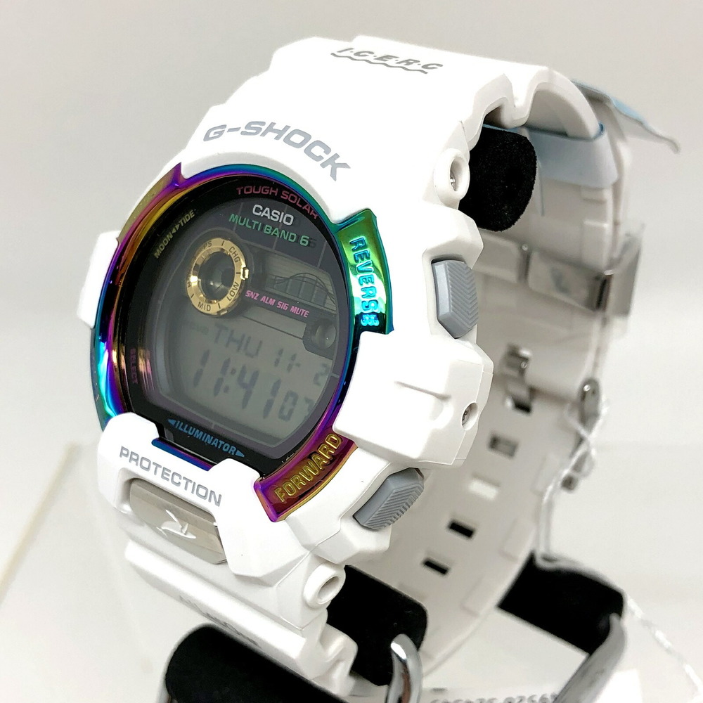 Casio G-SHOCK CASIO Watch GWX-8904K-7JR Irukuji Radio Solar Eye Search  Japan 2022 Collaboration Double Name White Rainbow | eLADY Globazone