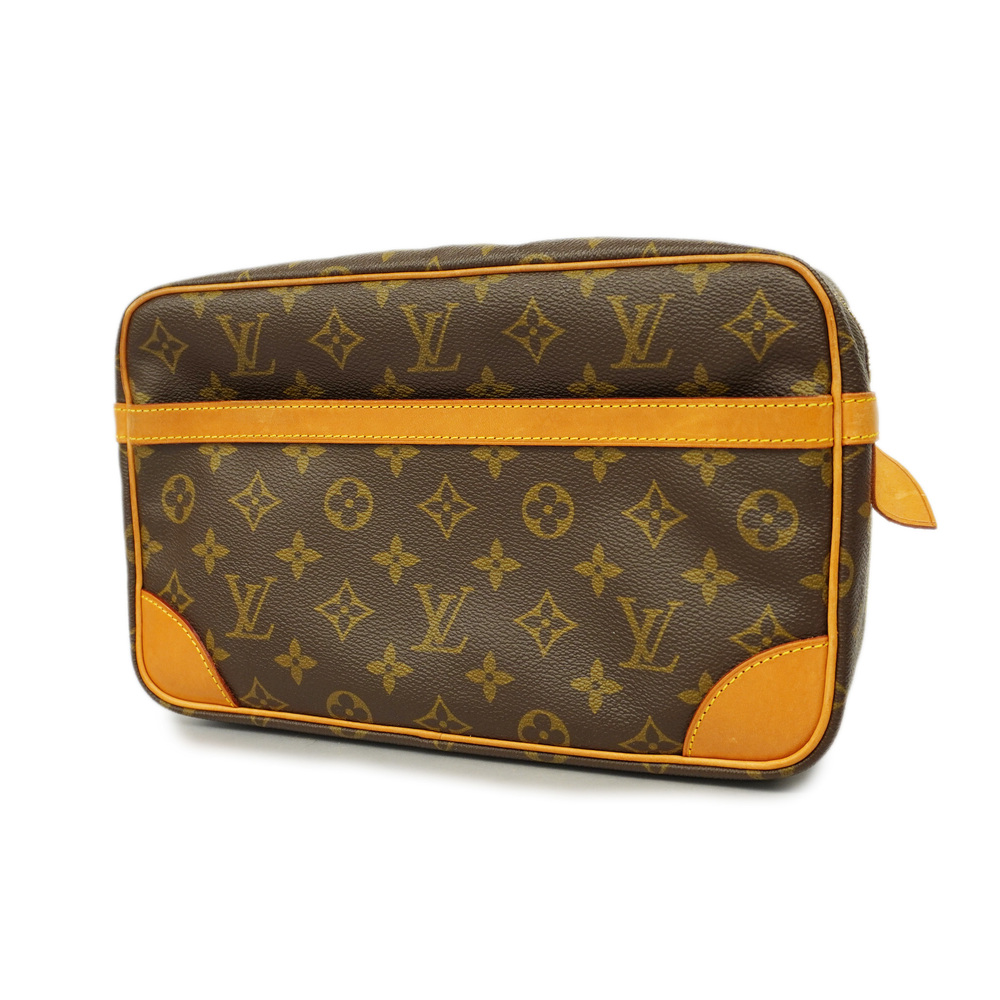 Compiegne 28 leather clutch bag Louis Vuitton Brown in Leather