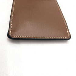 CELINE Mobile pouch with flap leather brown