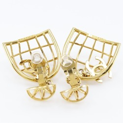 CHANEL Bird Cage Earrings Gold Plated Made in France 1993 93P Women's