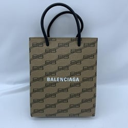 BALENCIAGA 693805 BB Monogram Shoulder Bag Beige Balenciaga