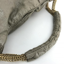 CHANEL chain tote bag gray