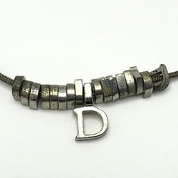 CHRISTIAN DIOR D Logo Necklace Silver Christian Dior