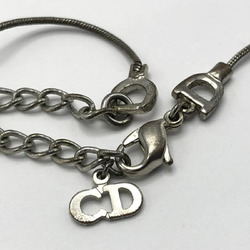 CHRISTIAN DIOR D Logo Necklace Silver Christian Dior
